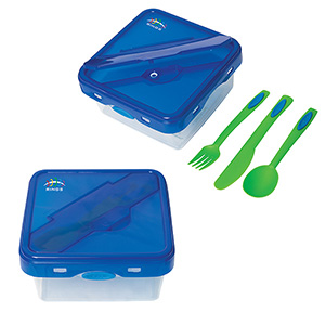 KP9121-ALBERTAN LUNCH CONTAINER WITH CUTLERY-Royal Blue